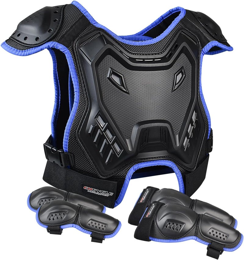 CHCYCLE Kids Dirt Bike Gear Motorcycle Armor Suit Chest Protector with Knee Pads Elbow Pads for Youth Mountain Biking Cycling Skating - Image 1